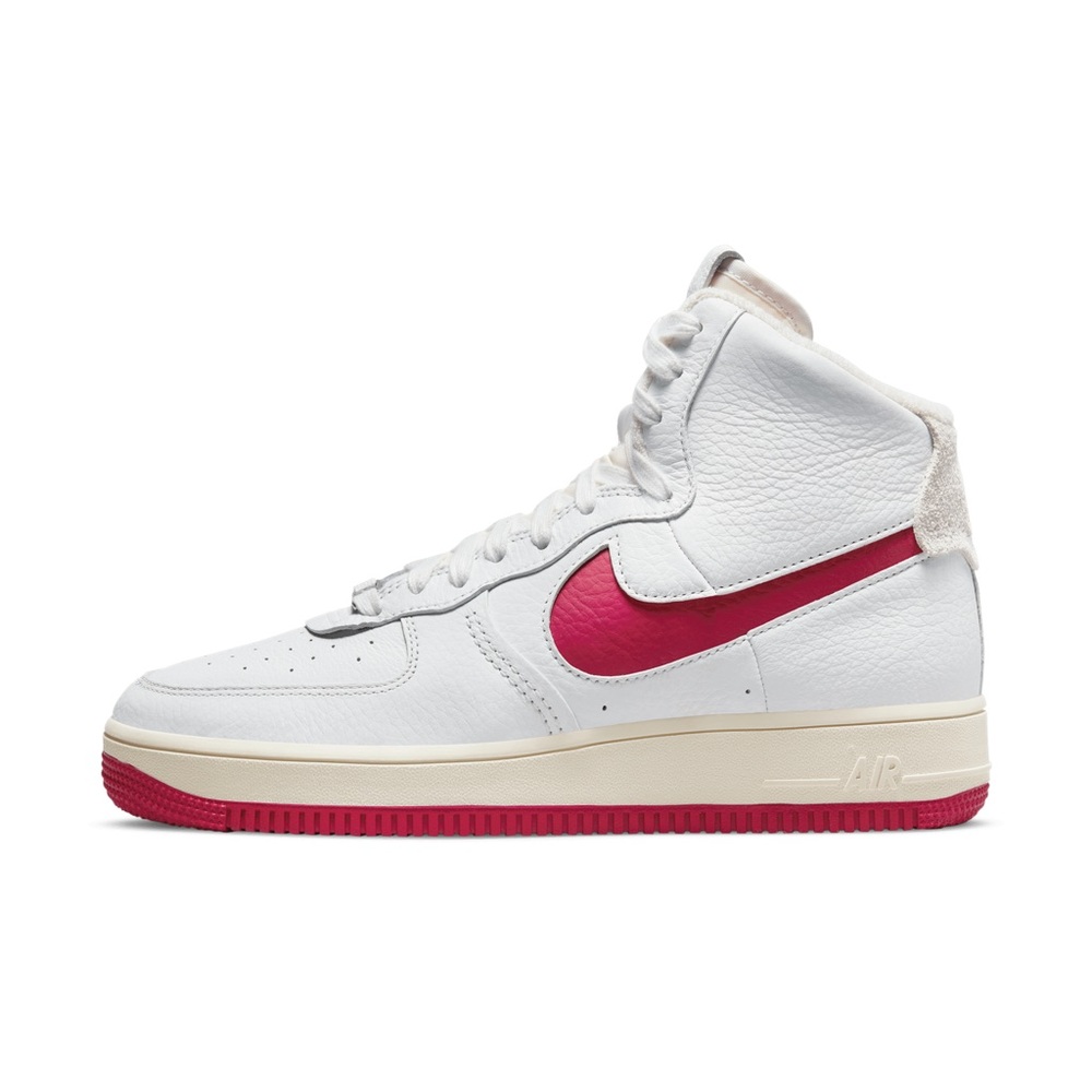 NIKE Air Force 1 high sculpt white red size 8